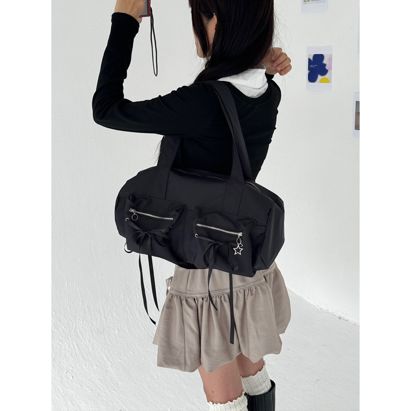 ROSA RIBBON BAG - Túi trống trang trí nơ ruy băng