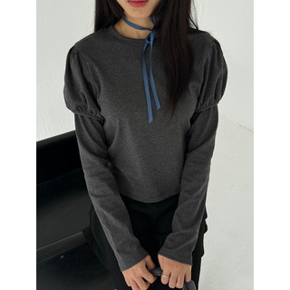 [sieyou] hailey top - áo thun kiểu tay bồng phối tay dài