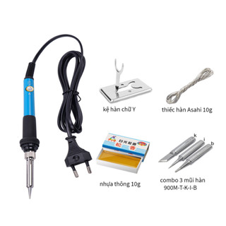 [Combo 5 Món] Máy Hàn TQ936 + Túi Thiếc + Kệ hàn chữ I + Nhựa Thông + Bộ 3 Mũi Hàn B-I-K siêu rẻ