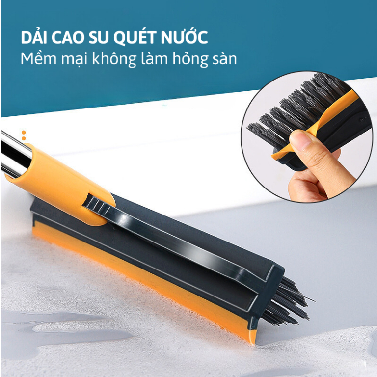 Cây Chà Sàn Nhà Tắm Thiết Kế Đầu Gạt Nước Và Đầu Chổi Xoay 120 Độ Quét Nhà Siêu Sạch Mọi Góc Bẩn - TR TARAA