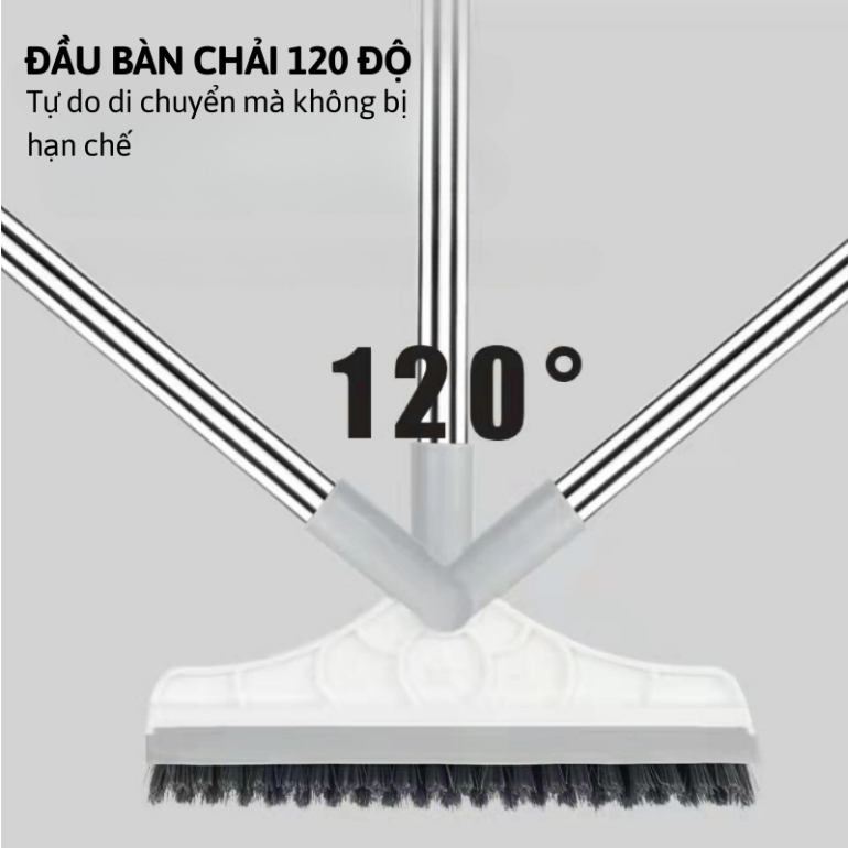 Cây Chà Sàn Nhà Tắm Thiết Kế Đầu Gạt Nước Và Đầu Chổi Xoay 120 Độ Quét Nhà Siêu Sạch Mọi Góc Bẩn - TR TARAA
