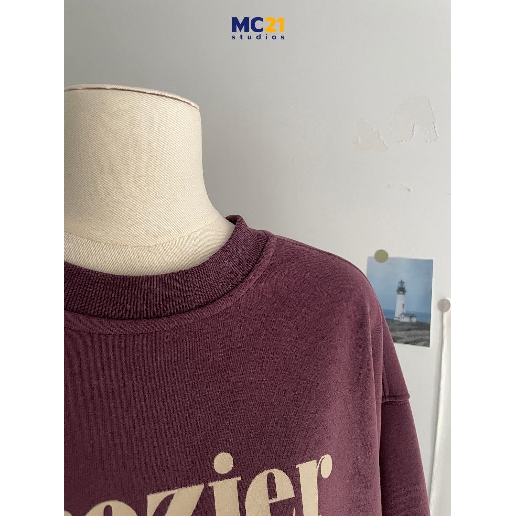 Áo nỉ nam nữ MC21.STUDIOS oversize Unisex form rộng sweater Ulzzang Streetwear Hàn Quốc lót bông dày cao cấp A3809