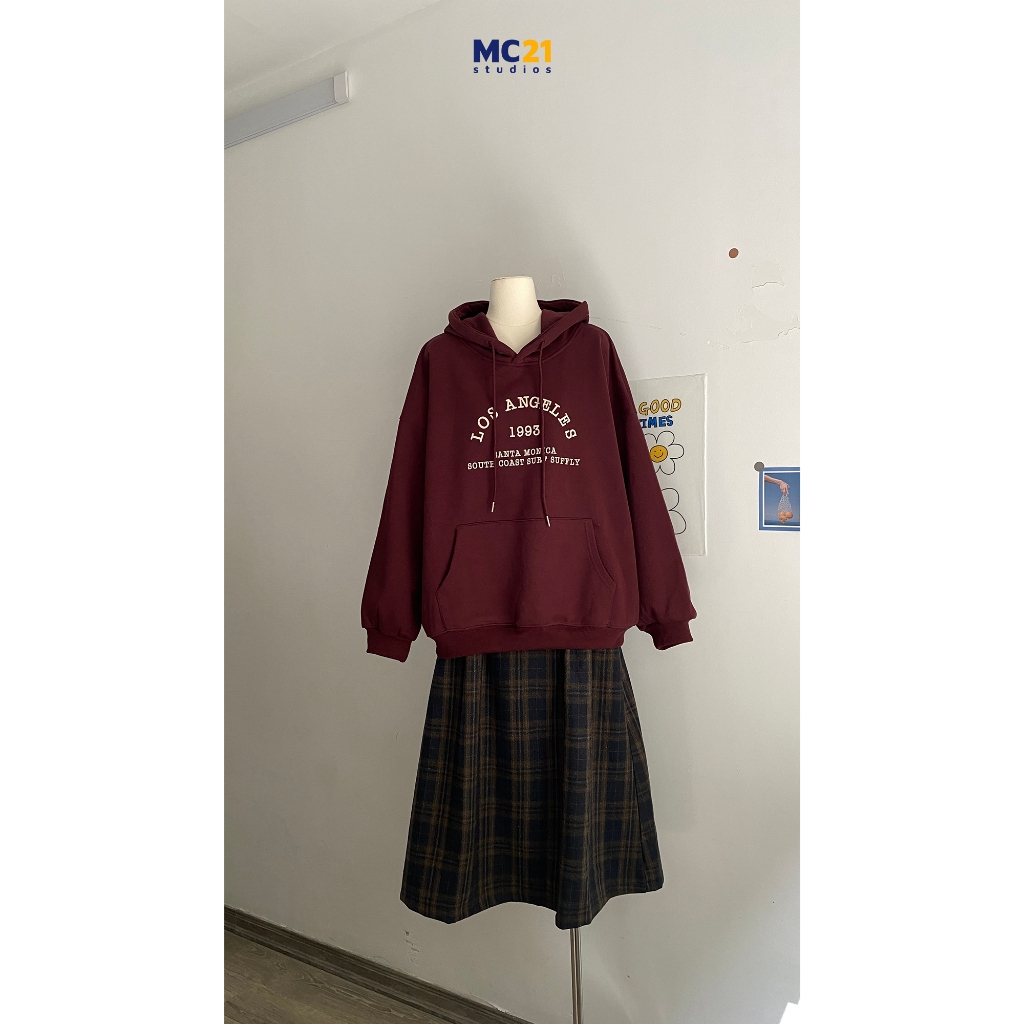 Áo hoodie nam nữ MC21.STUDIOS nỉ lót lông form rộng sweater Unisex oversize Ulzzang Streetwear Hàn Quốc A3808