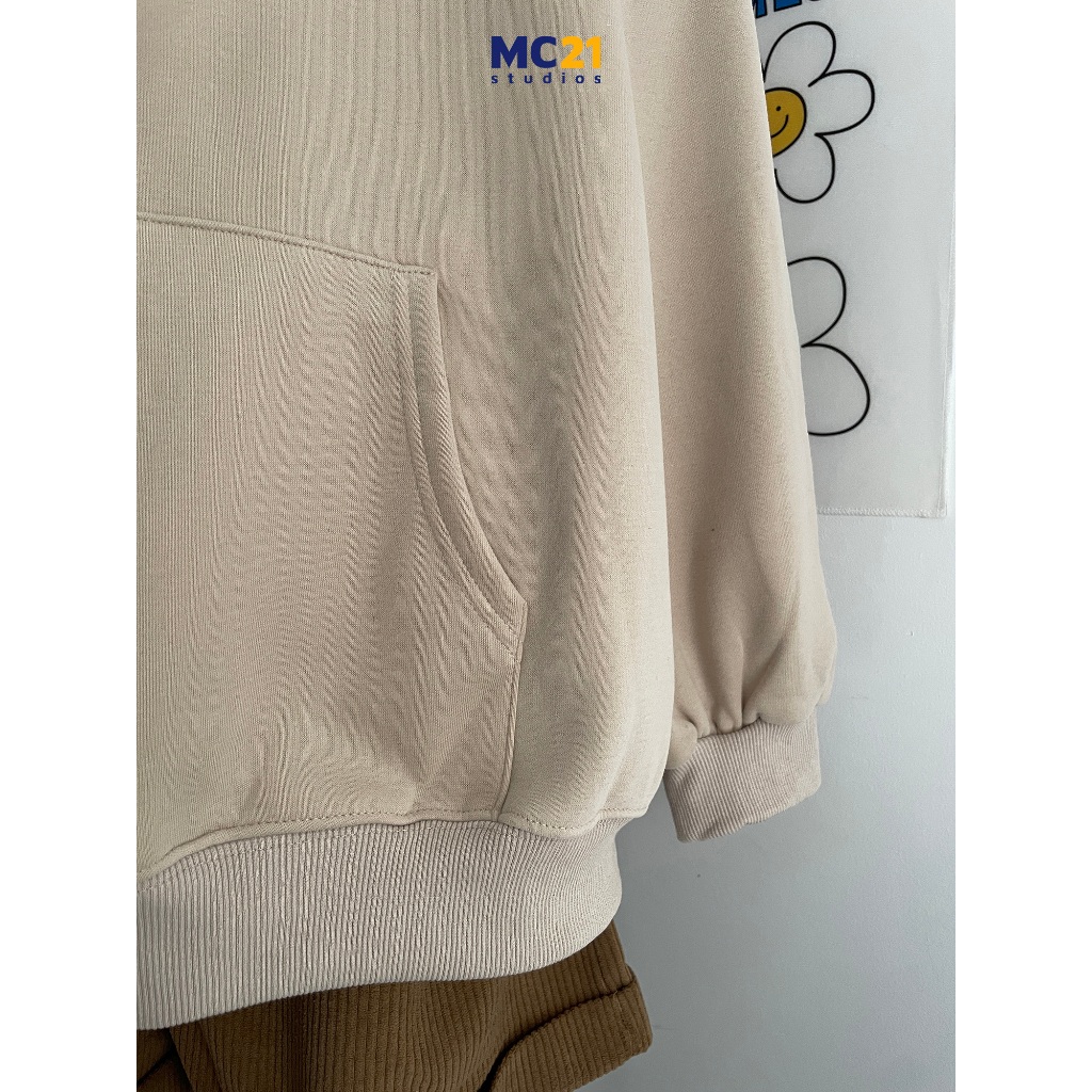 Áo hoodie nam nữ MC21.STUDIOS nỉ lót lông form rộng sweater Unisex oversize Ulzzang Streetwear Hàn Quốc A3808