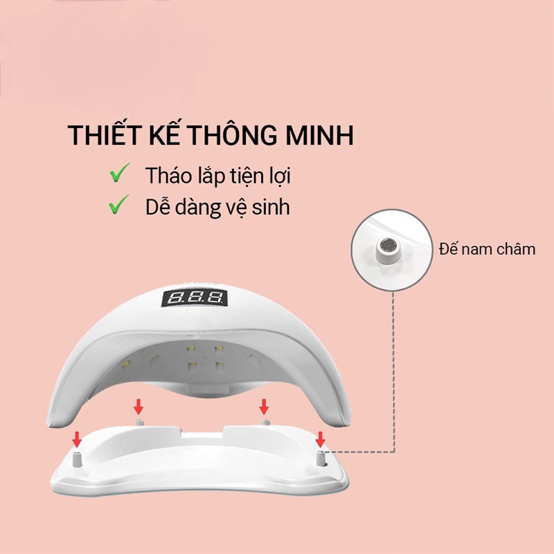 Máy Hơ Gel Sun 5 tem xanh UV/LED 48w Chính Hãng