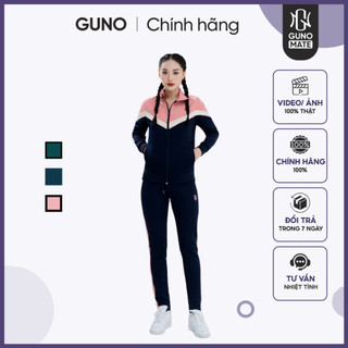 Bộ nỉ nữ dài umi GUNO 23DBNU06 phối ba màu, set thể thao thu đông thời trang hàng thethao.vnxk