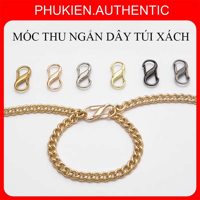 Móc thu ngắn dây túi xách loại có lẫy chữ S | Màu sắc đa dạng