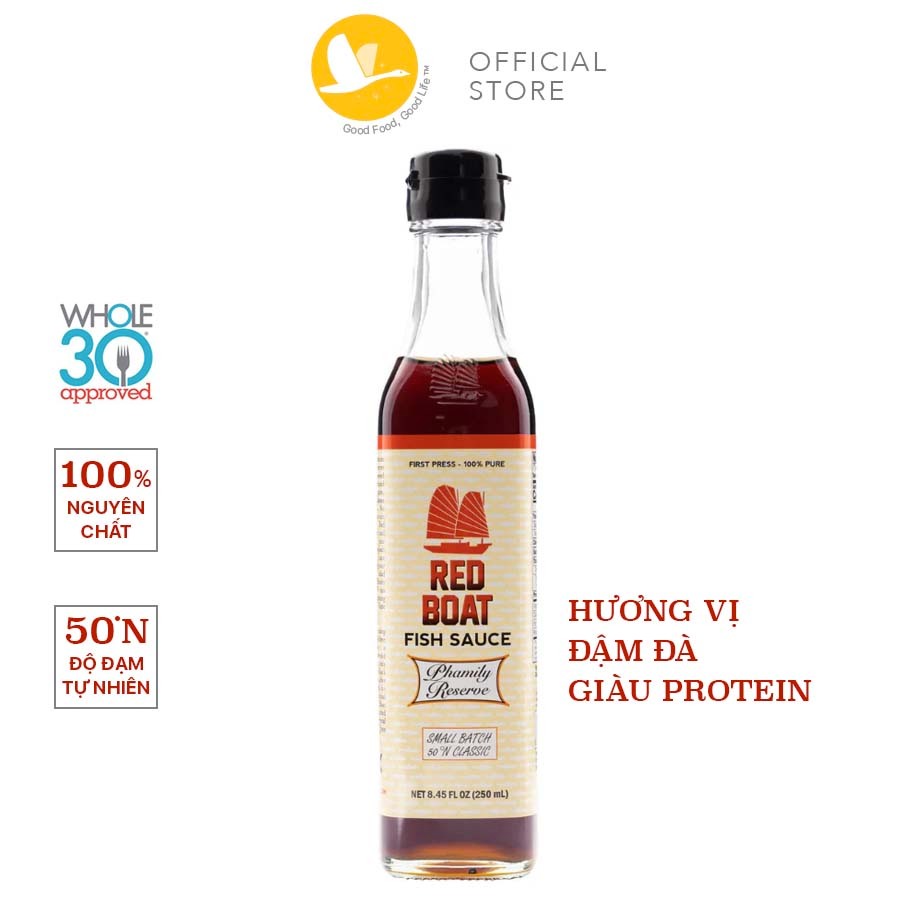 Nước mắm Red Boat Phamily Reserve 50N độ đạm tự nhiên (chai 250ml)