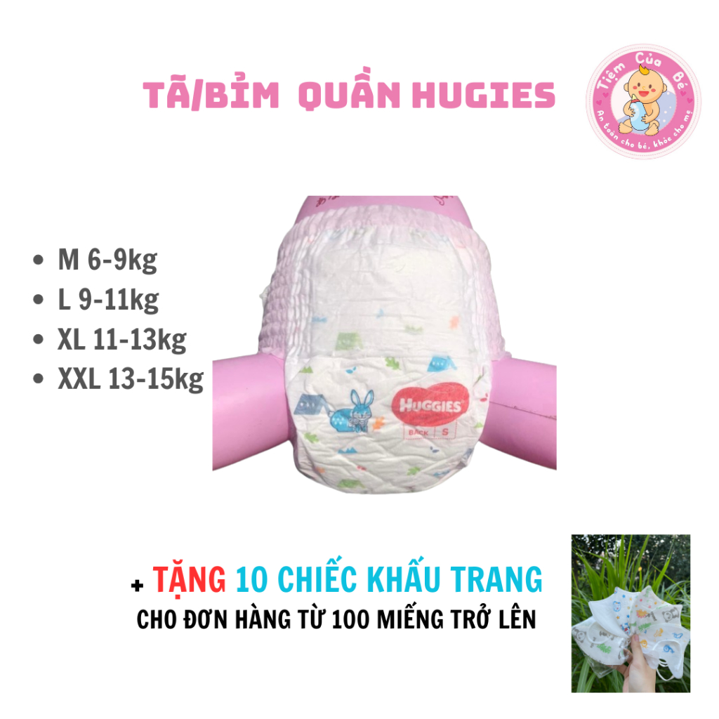 💝COMBO 50-100 MIẾNG💝Bỉm quần Huggies trần size M tới XXL