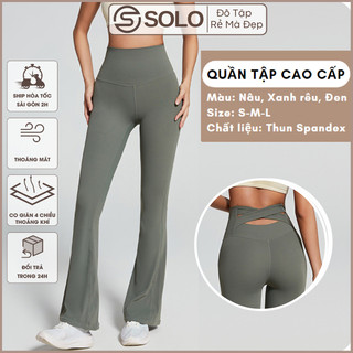 Quần Tập Gym Yoga Ống Loe Legging Cạp Cao Nâng Mông Thể Thao Nữ Thun Poly Mềm Mịn Co Dãn Thoáng 𝙎𝙤𝙡𝙤 𝙎𝙥𝙤𝙧𝙩𝙨𝙬𝙚𝙖𝙧 2012