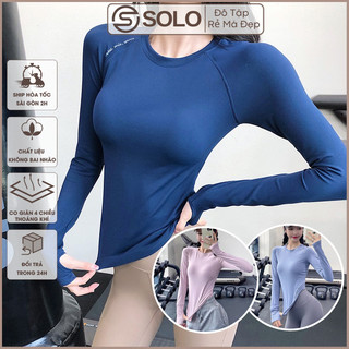 Áo Thun Tập Gym Yoga Body Dài Tay Thể Thao Nữ Thun Dệt Siêu Mềm Mại Dãn 4 Chiều 𝙎𝙤𝙡𝙤 𝙎𝙥𝙤𝙧𝙩𝙨𝙬𝙚𝙖𝙧 370