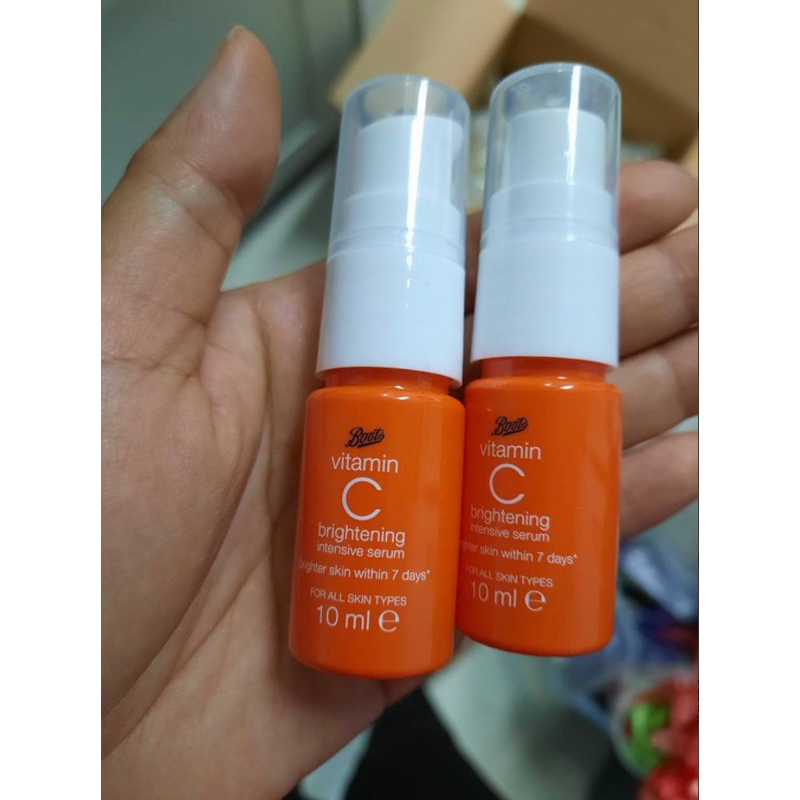 Serum x2 Vitamin C Trắng Da Mờ Thâm Nám BOOTS VITAMIN C BRIGHTENING INTENSIVE SERUM 10ML