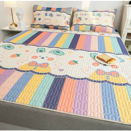 Chiếu Điều Hòa Cao Su Non TENCEL.LATEX In Hình 3D-5D Siêu Mát - Tặng Kèm 2 Vỏ Gối