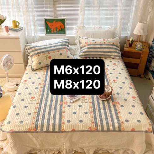 Chiếu Điều Hòa Cao Su Non TENCEL.LATEX In Hình 3D-5D Siêu Mát - Tặng Kèm 2 Vỏ Gối