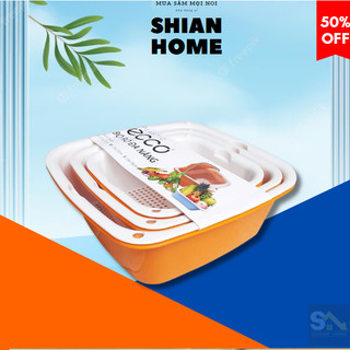 Bộ thau rổ 6 món Ecco