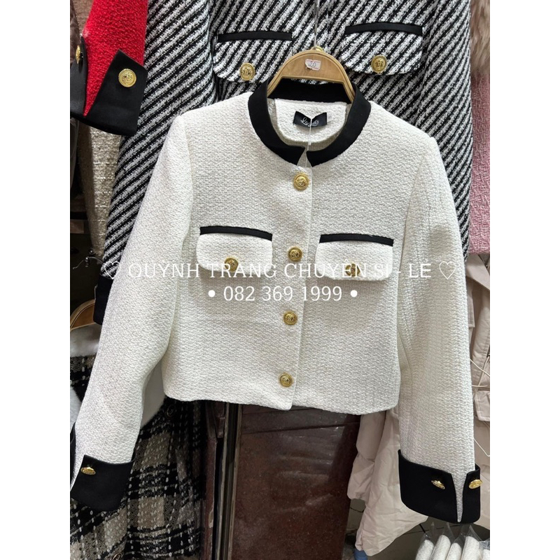 Áo dạ nữ 2 túi cao cấp, Áo khoác mùa đông trắng chuẩn loại 1