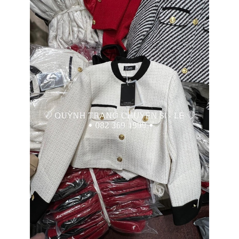Áo dạ nữ 2 túi cao cấp, Áo khoác mùa đông trắng chuẩn loại 1