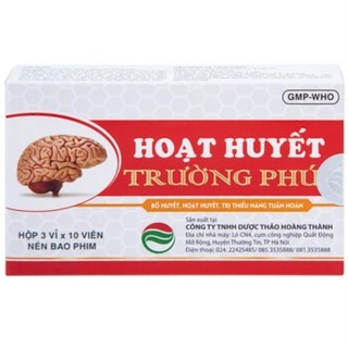 Thuốc Hoạt Huyết Trường Phúc bổ huyết, hoạt huyết, trị thiểu năng tuần hoàn
