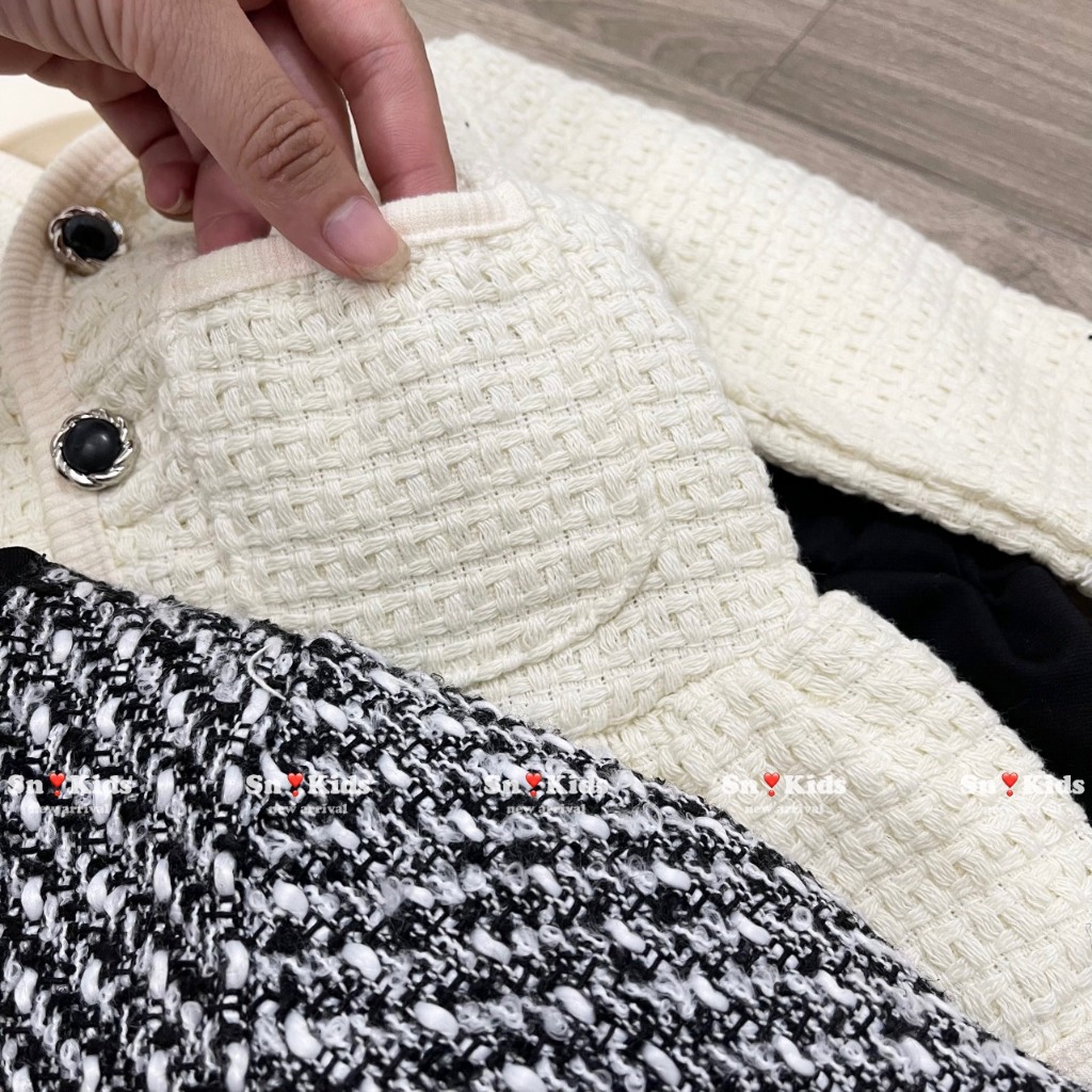 Bộ thu đông bé gái , sét bộ áo dạ dáng babydoll phối quần Xleo đính tim cho bé gái 10-30kg