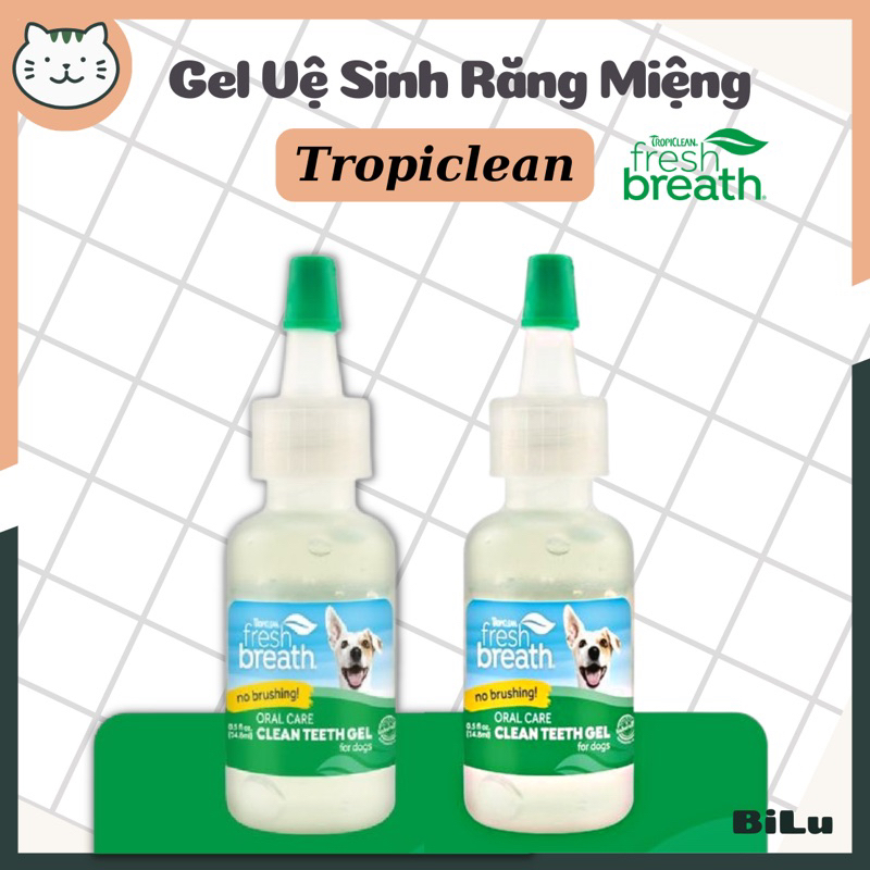 Gel Vệ Sinh Răng Miệng Chó Mèo TropiClean Trial 14.8 ml