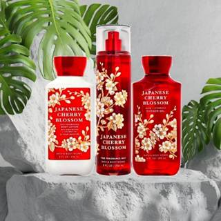 Xịt thơm+Lotion+Sữa tắm Body Mist Bath and Body Work hương Japan Cherry Blossom 236ml