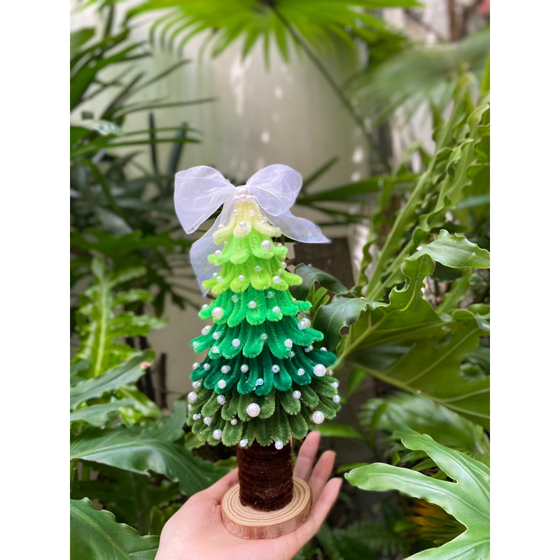 Cây thông noel kẽm nhung làm quà tặng dịp giáng sinh
