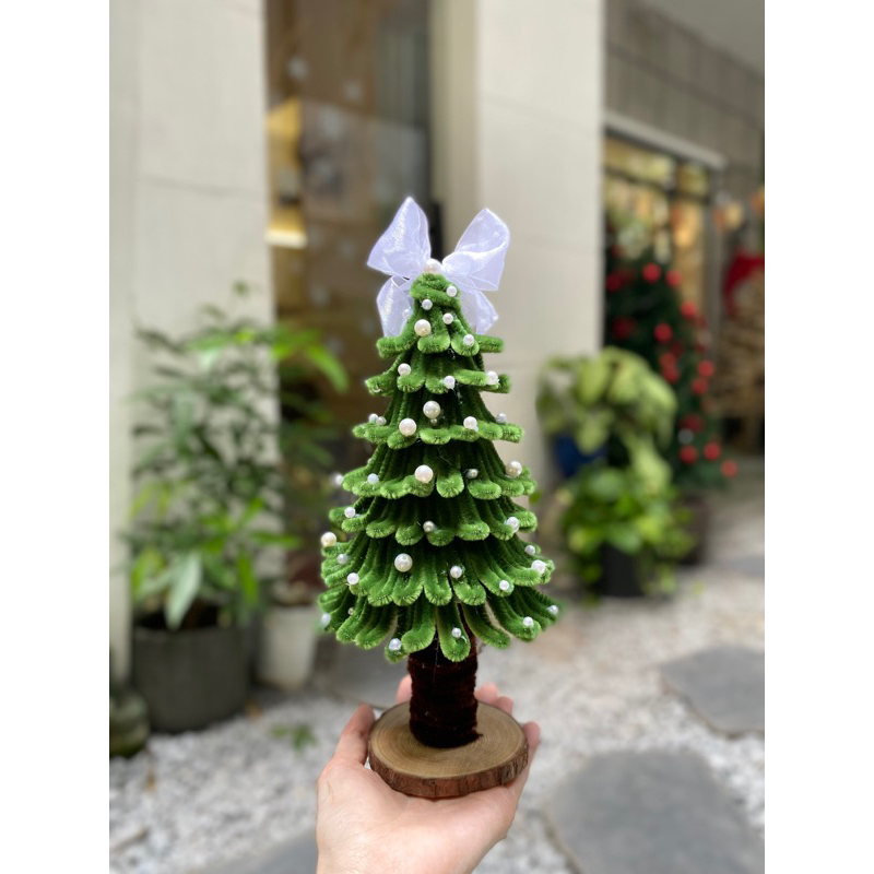 Cây thông noel kẽm nhung làm quà tặng dịp giáng sinh