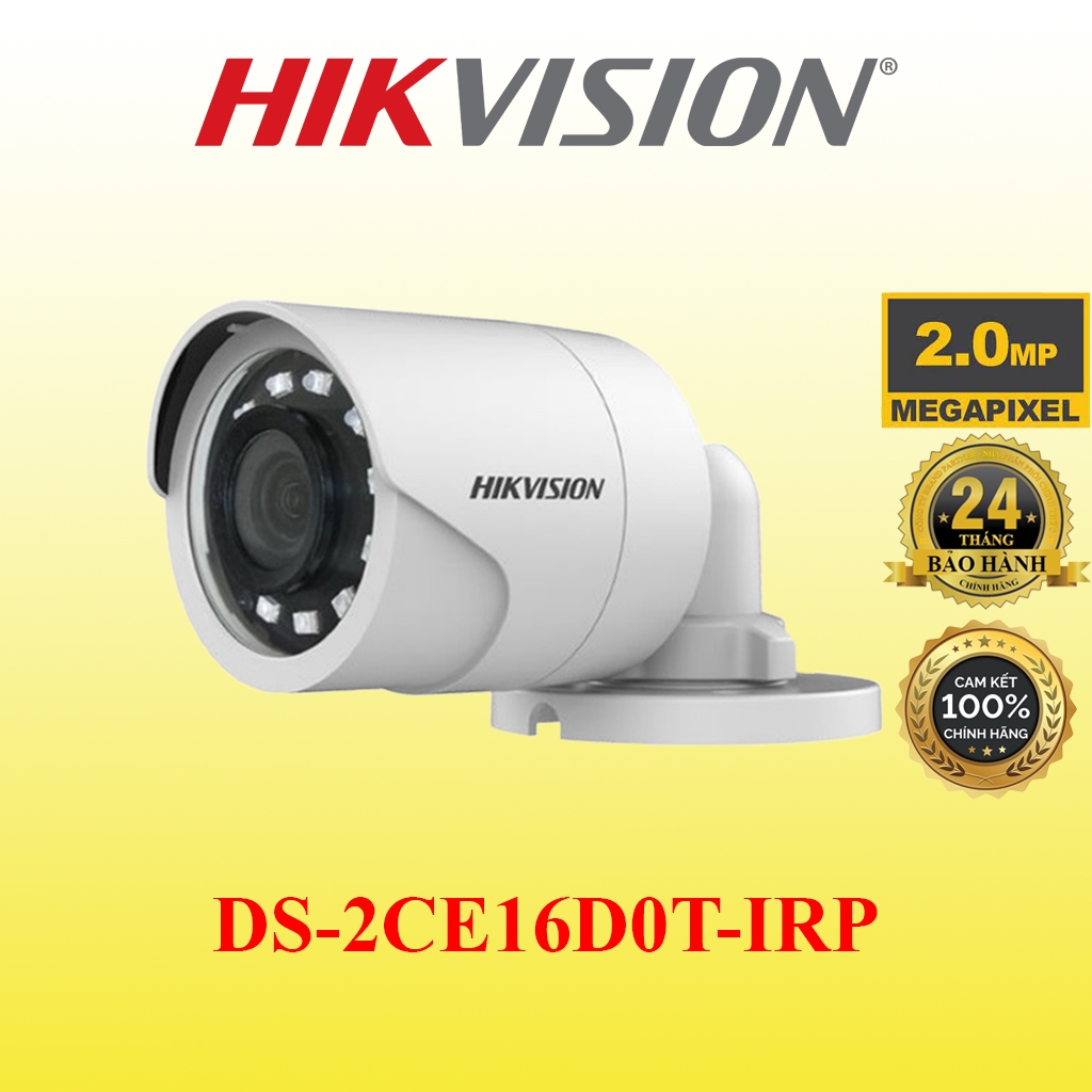 Camera HIKVISION 2MP 16D0T-IRP/56D0T-IRP Hồng Ngoại Xa 20m, Chống Ngược Sáng - Hàng Chính Hãng, Bảo Hành 24 Tháng.