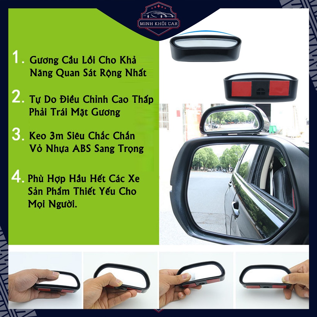 Gương Chiếu Hậu, Gương Cầu Lồi Cho Xe Ô Tô Gắn Ở Gương Xe Tăng Khả Năng Quan Sát Rộng Nhất Tránh Tai Nạn Không Đáng Có