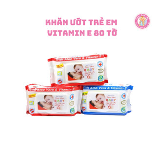 Khăn ướt baby vitamin e 80 tờ an toàn cho bé