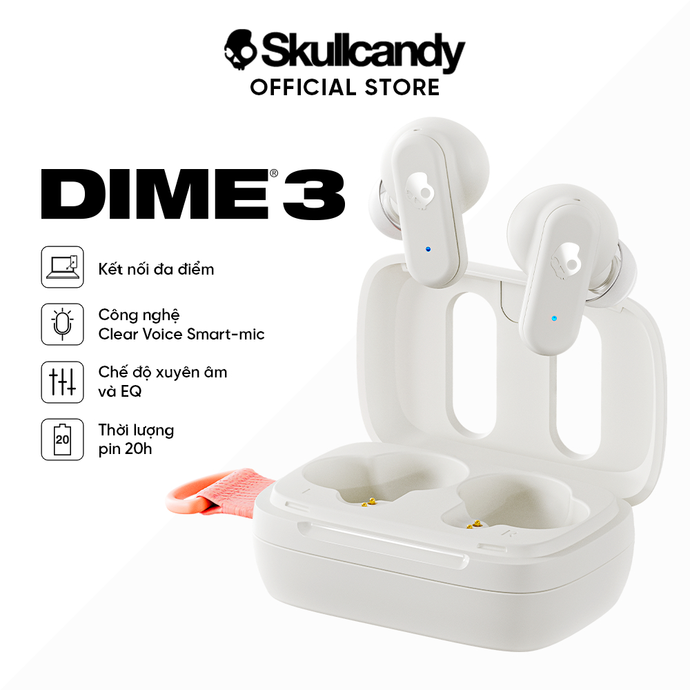 Tai nghe true wireless móc chìa khóa SKULLCANDY DIME 3 - BẢO HÀNH 1 NĂM
