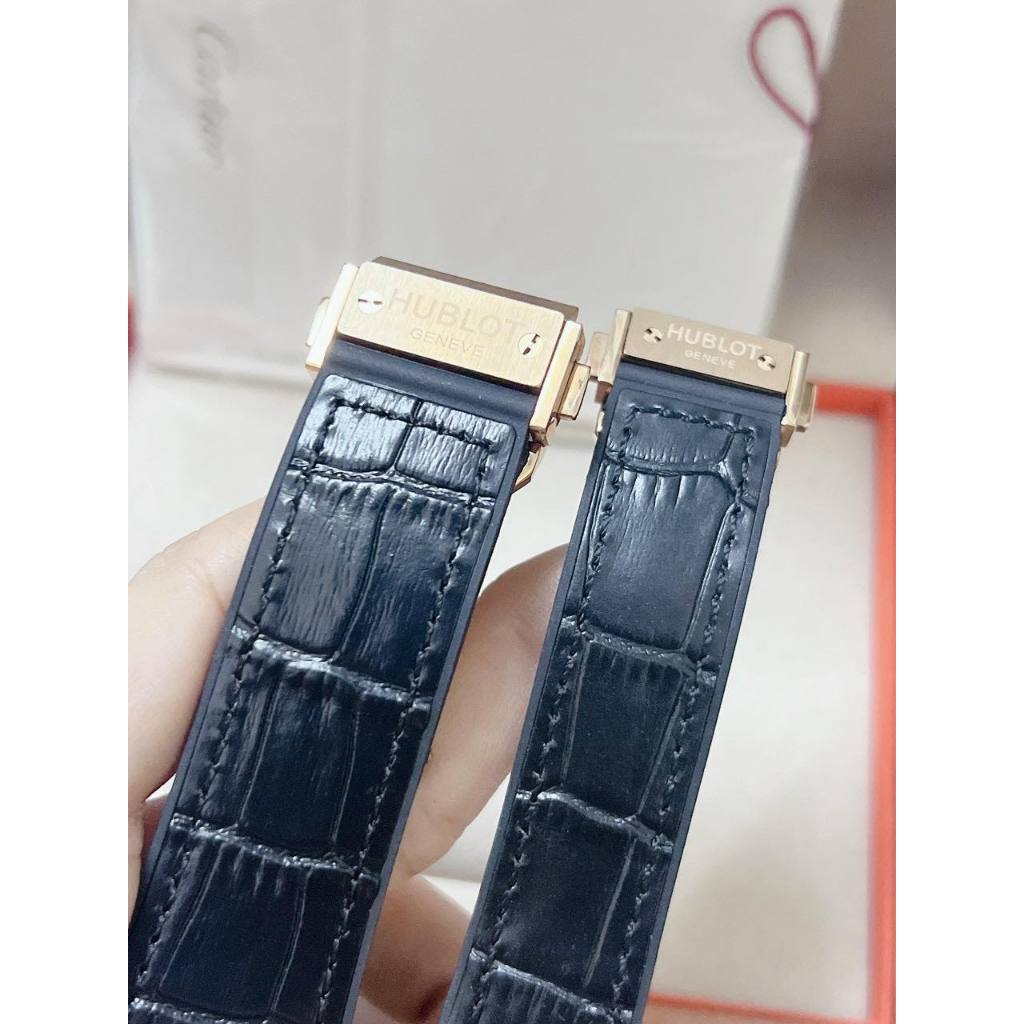 ĐỒNG HỒ CẶP HUBLOT GENEVE FUSION Black G full đá  - SIZE 34,42mm- Máy quazt-chống nước- Bảo Hành 24 Thángg