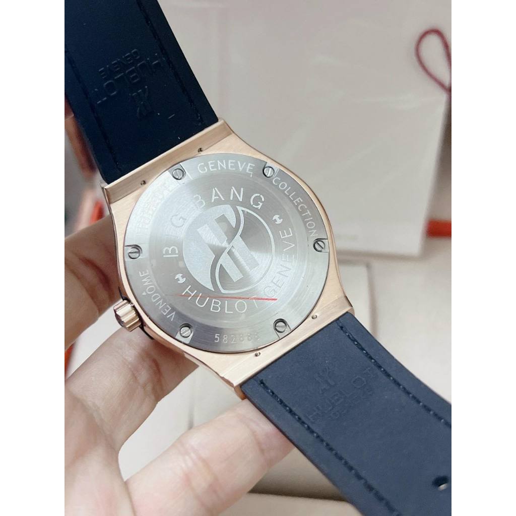 ĐỒNG HỒ CẶP HUBLOT GENEVE FUSION Black G full đá  - SIZE 34,42mm- Máy quazt-chống nước- Bảo Hành 24 Thángg