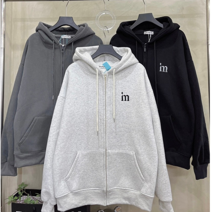 Áo khoác zip nữ - Áo hoodie zip nữ trơn Localbrand chất nỉ tàu dày, Panacea.Studio