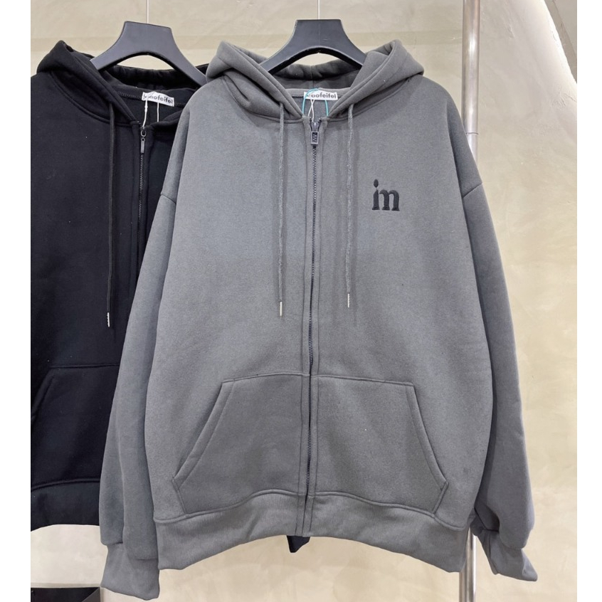 Áo khoác zip nữ - Áo hoodie zip nữ trơn Localbrand chất nỉ tàu dày, Panacea.Studio
