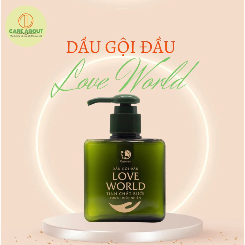 Dầu gội đầu LOVE WORLD SẠCH GÀU, chống rụng tóc, mọc tóc và nuôi dưỡng chân tóc 100% thiên nhiên 250ml