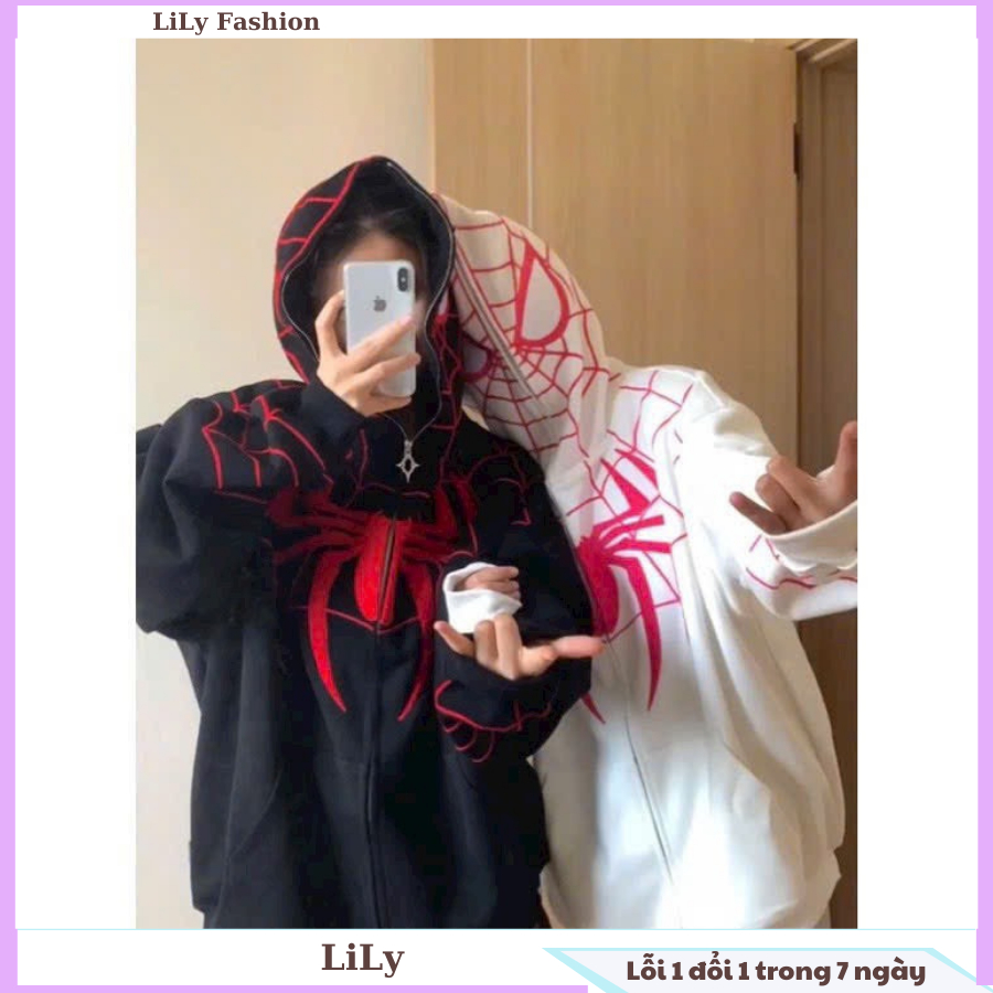 Áo khoác hoodie zip người nhện siêu ngầu, áo hoodie nỉ khóa kéo trùm đầu đang cực kì hot của giới trẻ hiện nay