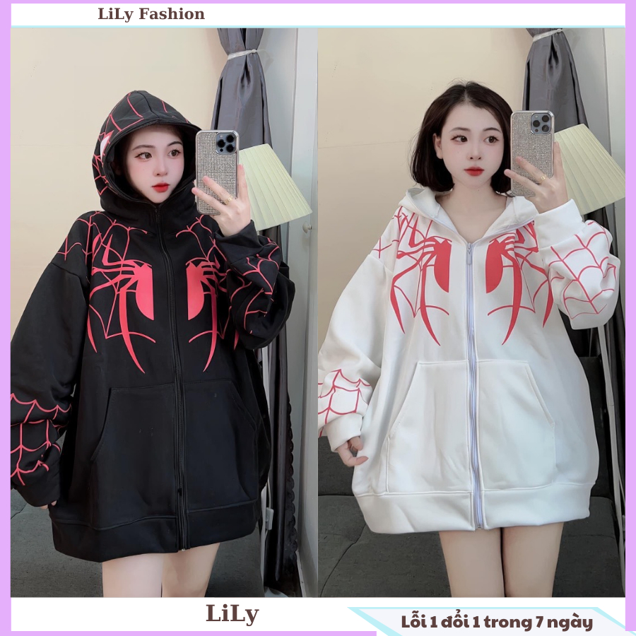 Áo khoác hoodie zip người nhện siêu ngầu, áo hoodie nỉ khóa kéo trùm đầu đang cực kì hot của giới trẻ hiện nay