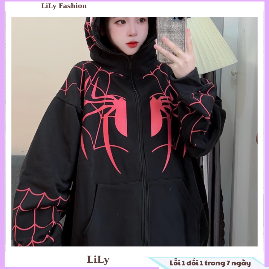 Áo khoác hoodie zip người nhện siêu ngầu, áo hoodie nỉ khóa kéo trùm đầu đang cực kì hot của giới trẻ hiện nay