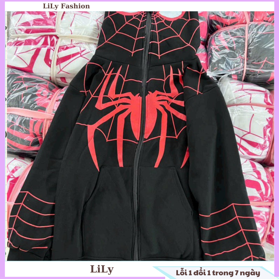 Áo khoác hoodie zip người nhện siêu ngầu, áo hoodie nỉ khóa kéo trùm đầu đang cực kì hot của giới trẻ hiện nay