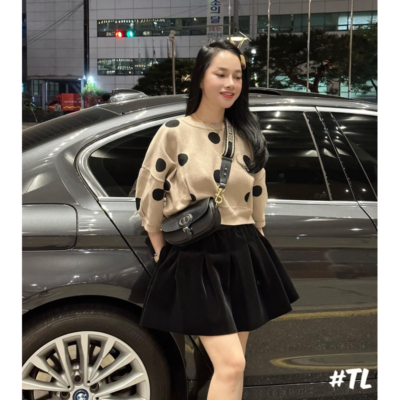 Chân Váy nhung xoè Y S L siu cấp