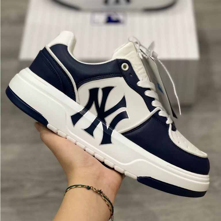 Giày mlb chunky liner xanh navy, giầy MLB NY nâu trà sữa, giày thể thao sneaker nam nữ cao cấp đầy đủ phụ kiện túi xách.