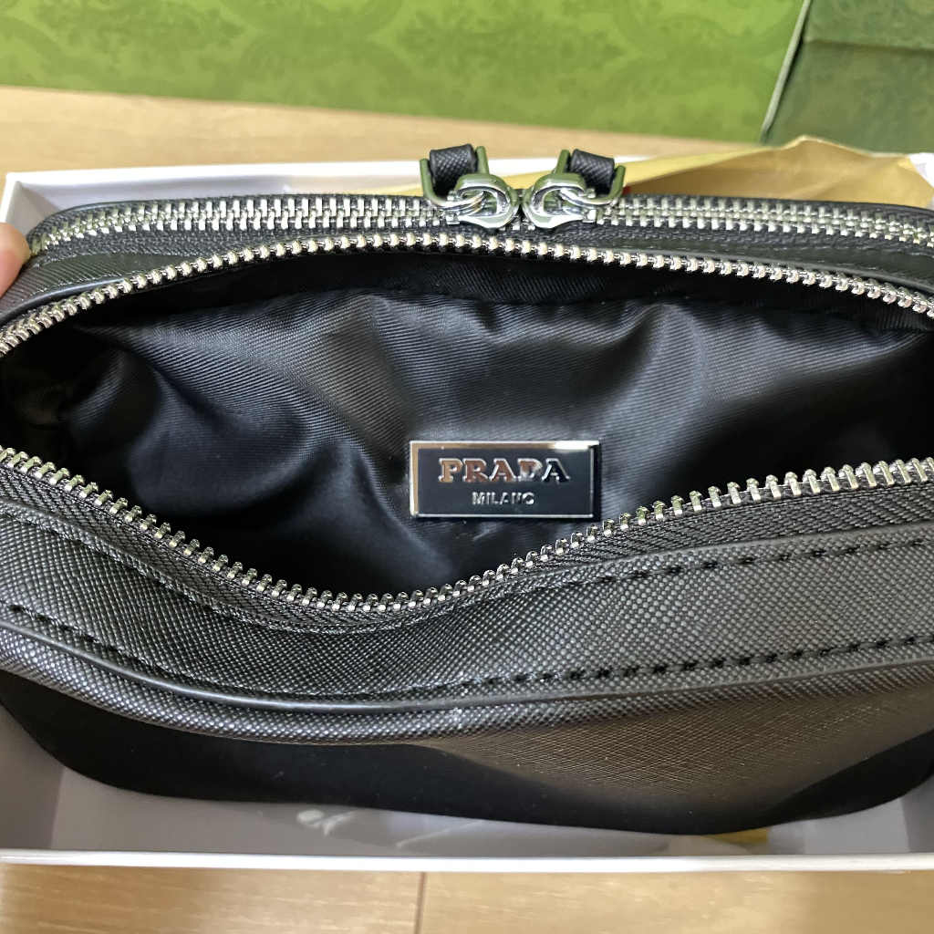 Túi Prada nam - Brique Saffiano - Size 19