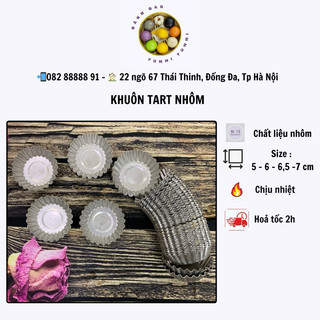 Set 10 khuôn tart nhôm size 5 - 6 - 6.5 - 7 cm , nhôm dầy