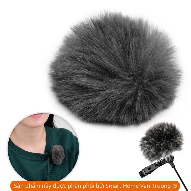 Bông xù bọc mic GOCHECK BOYA RODE giúp livetream ngoài đường phố không bị tiếng ồn xe máy ô tô