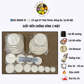 < Size 16 đến 30 cm  > Set 100 tờ Giấy nến chống dính 2 mặt dùng cho bếp bánh, NCKD và đóng gói thực phẩm.