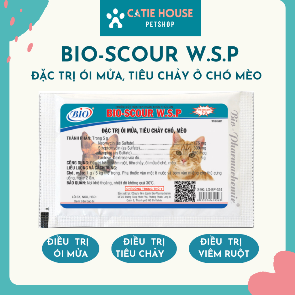 Men Hỗ Trợ Tiêu Hóa cho chó mèo BIOTIC, PROBISOL, Bio-Scour Kiểm Soát Tiêu Chảy, Ói Mửa Chó Mèo