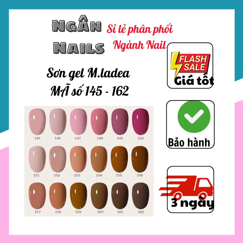 sơn gel mladea 8,3ml mã 145-162