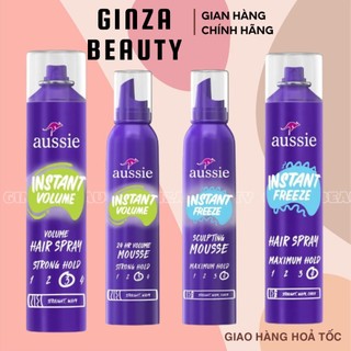 Mousse Aussie Volume tạo kiểu làm phồng và giữ nếp tóc uốn Mousse Aussie Instant Freeze keo tạo kiểu tóc