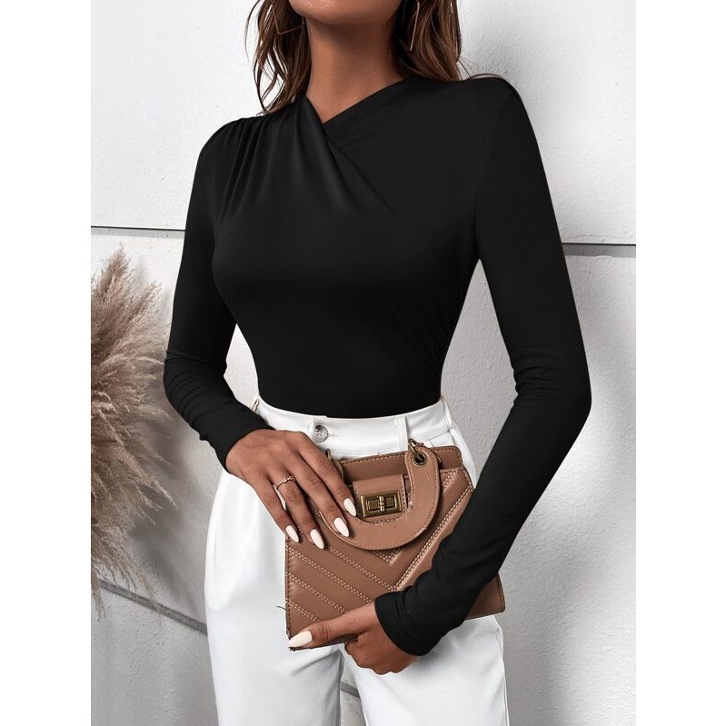 Áo tay dài nữ JUNE.SG Áo thun tay dài nữ ôm body D063